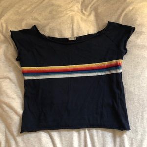 Navy blue striped shirt
